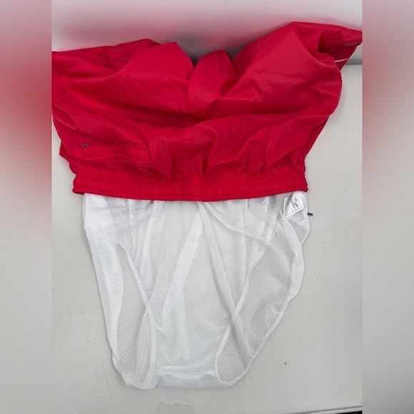Vintage Nike Trunk Shorts L Red 90s Swoosh Mesh Lined Nylon Swimwear Running Y2K - Picture 8 of 12